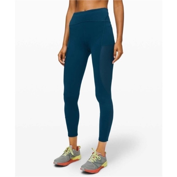 Lululemon Always Airy High-Rise Run Tight 25" Night Diver Blue 6 - Picture 1 of 13